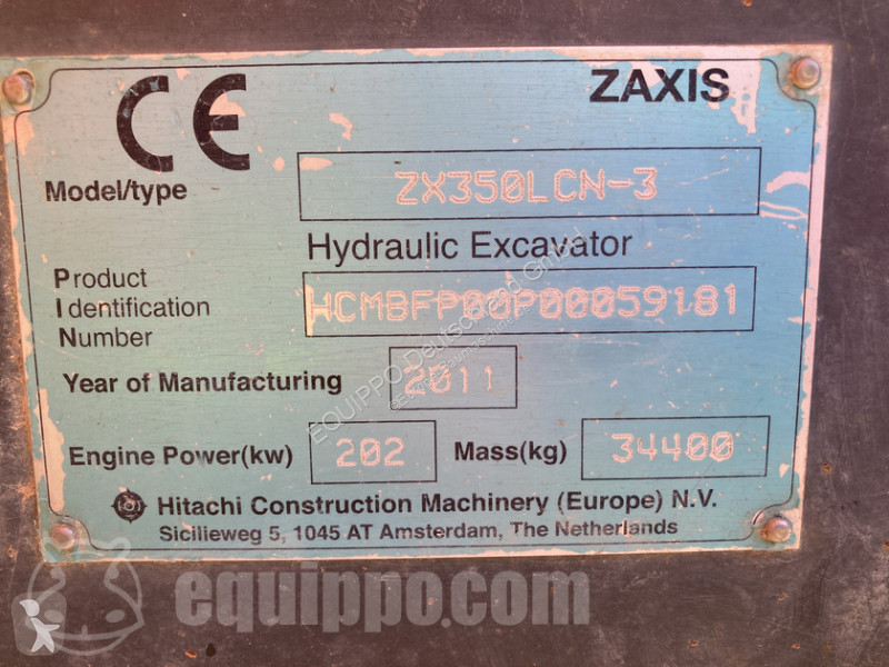 Gebrauchter Hitachi ZX350 Kettenbagger - Photo 5